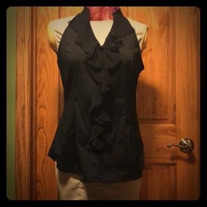 NWOT Express Sz L Blouse High Collar Chiffon